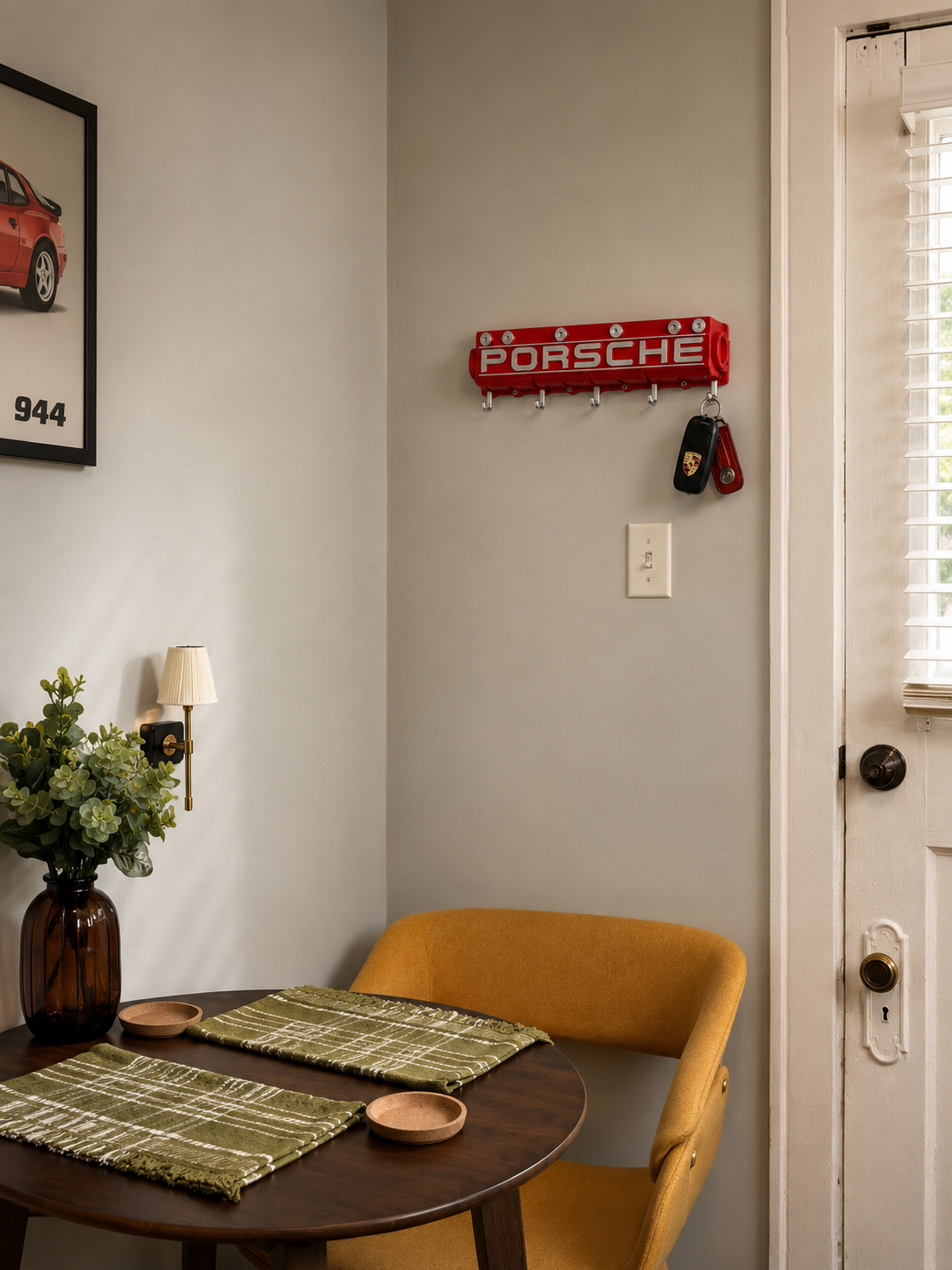 Porsche 944 Cam Tower Housing Key Holder | Wall-Mounted Key Rack