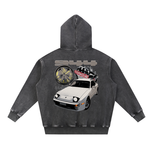 porsche,vintage,944,80s,90s,oversized,washed,retro,hoodie