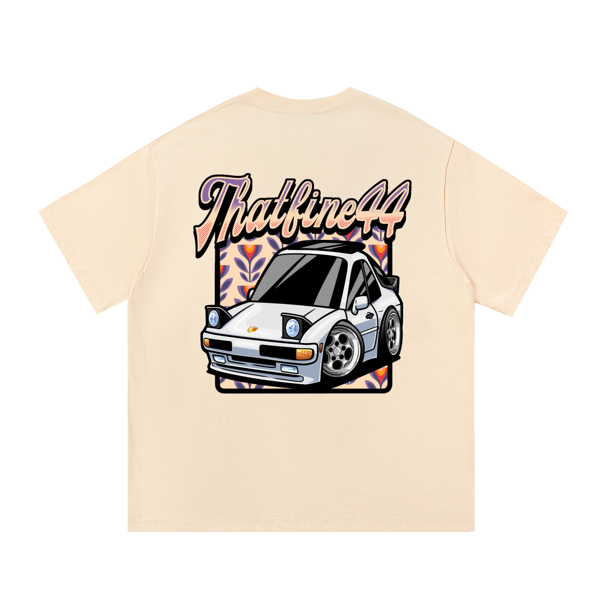 Porsche 944 Toons Car with Back Design - Essential Cotton T-Shirt