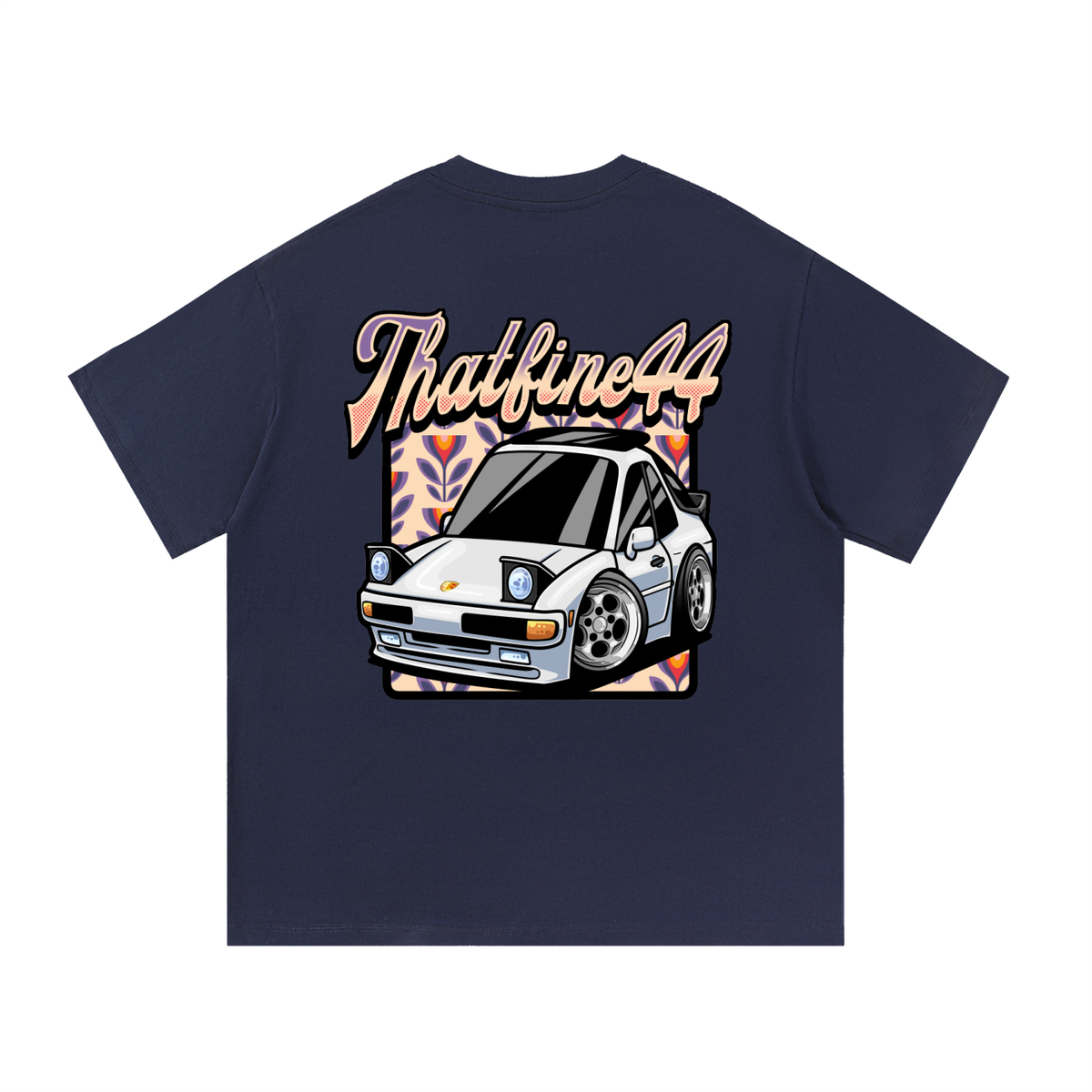 Porsche 944 Toons Car with Back Design - Essential Cotton T-Shirt
