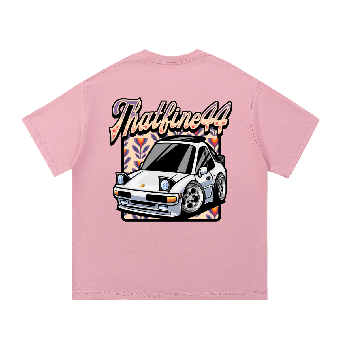 Porsche 944 Toons Car with Back Design - Essential Cotton T-Shirt