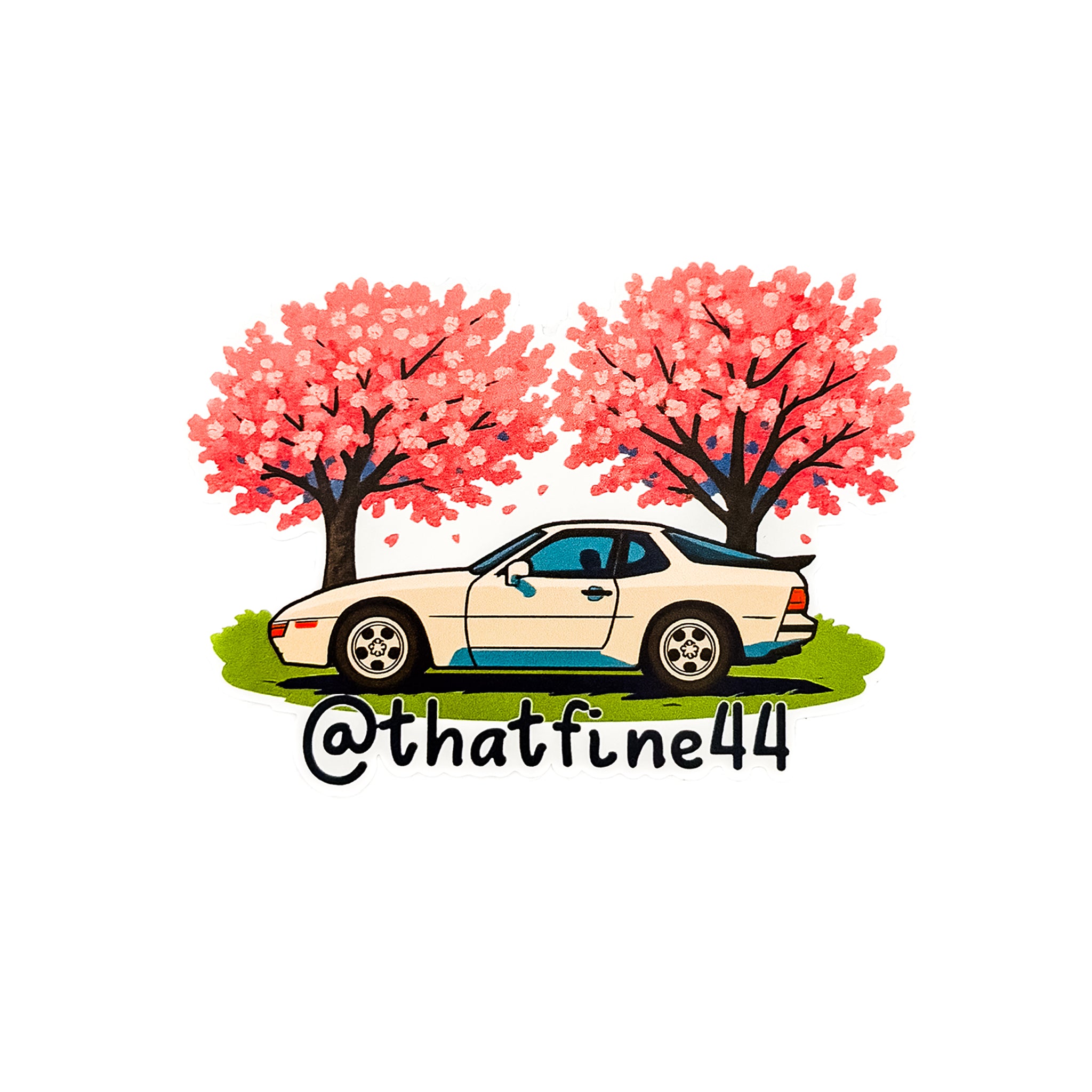 Porsche 944 Cherry Blossoms Sticker