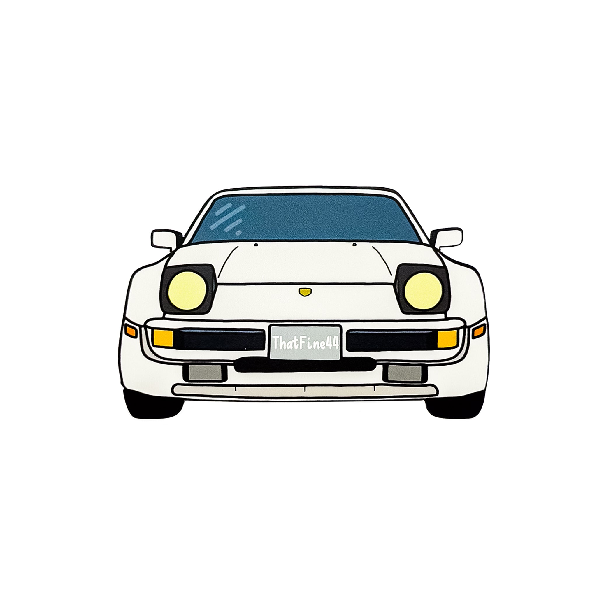 Porsche 944 Pop-Up Headlights Sticker