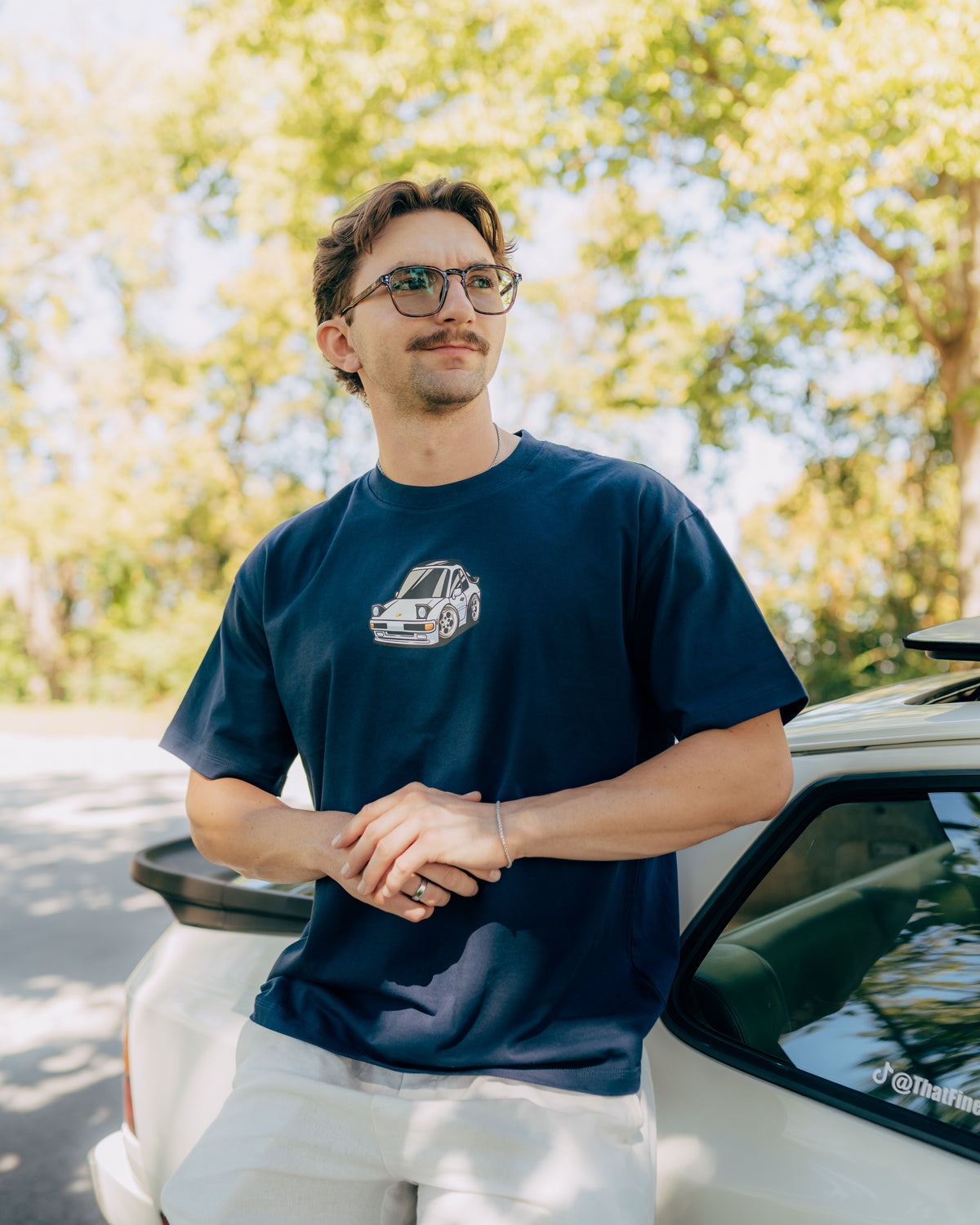 Porsche 944 Toons Car - Essential Cotton T-Shirt