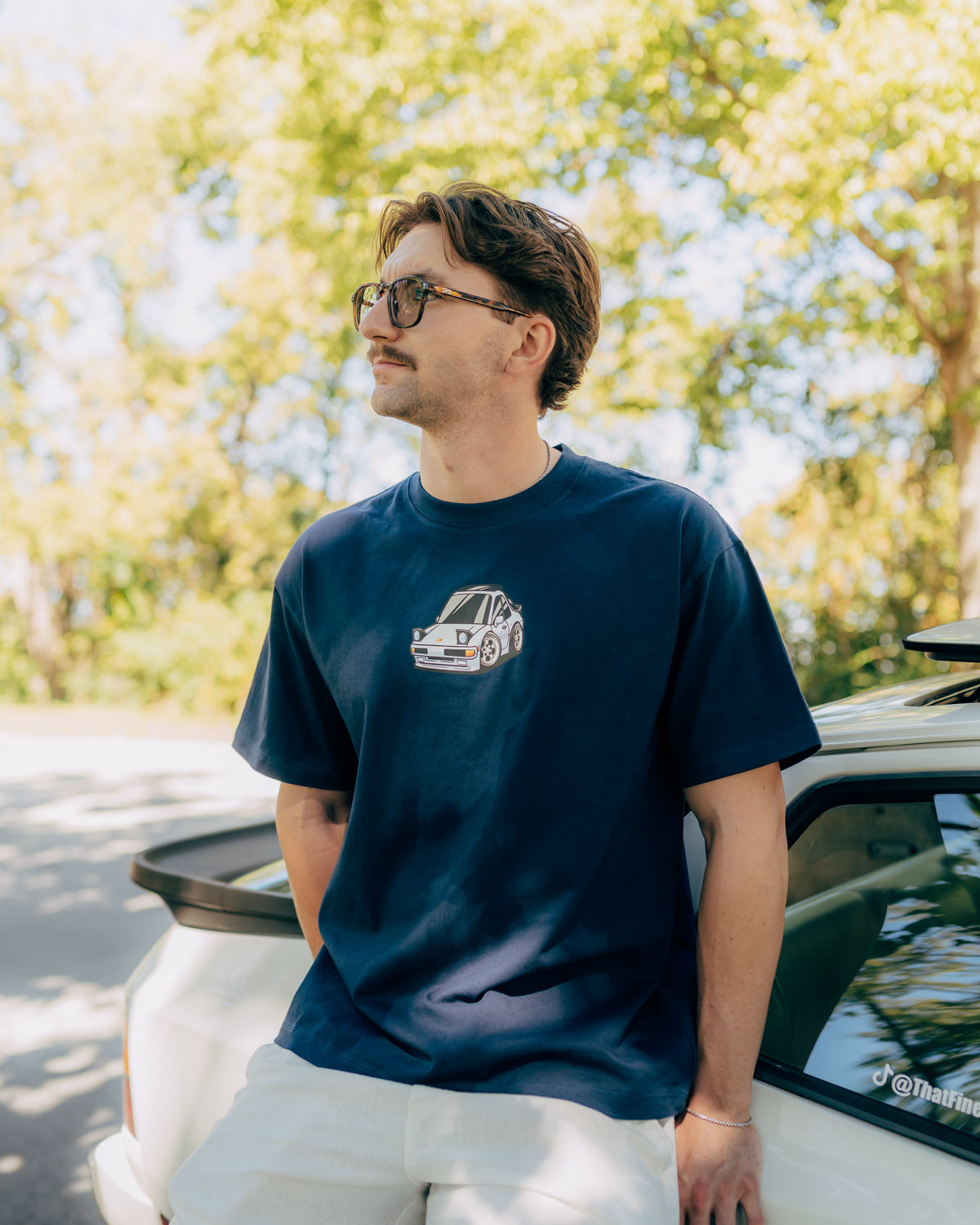 Porsche 944 Toons Car - Essential Cotton T-Shirt