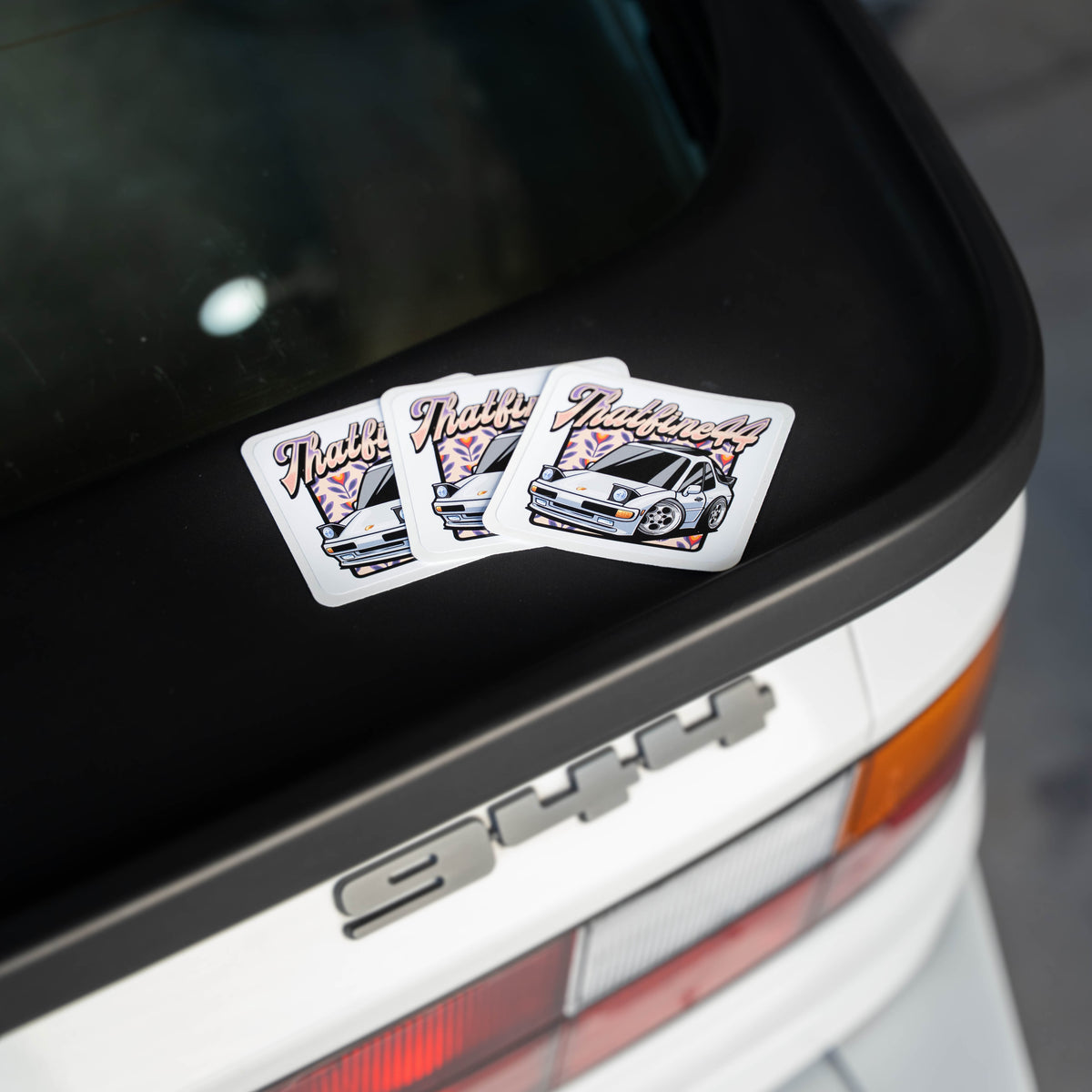 Thatfine44 Toons Car Sticker with Background