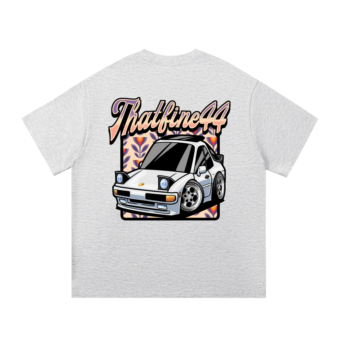Porsche 944 Toons Car with Back Design - Essential Cotton T-Shirt