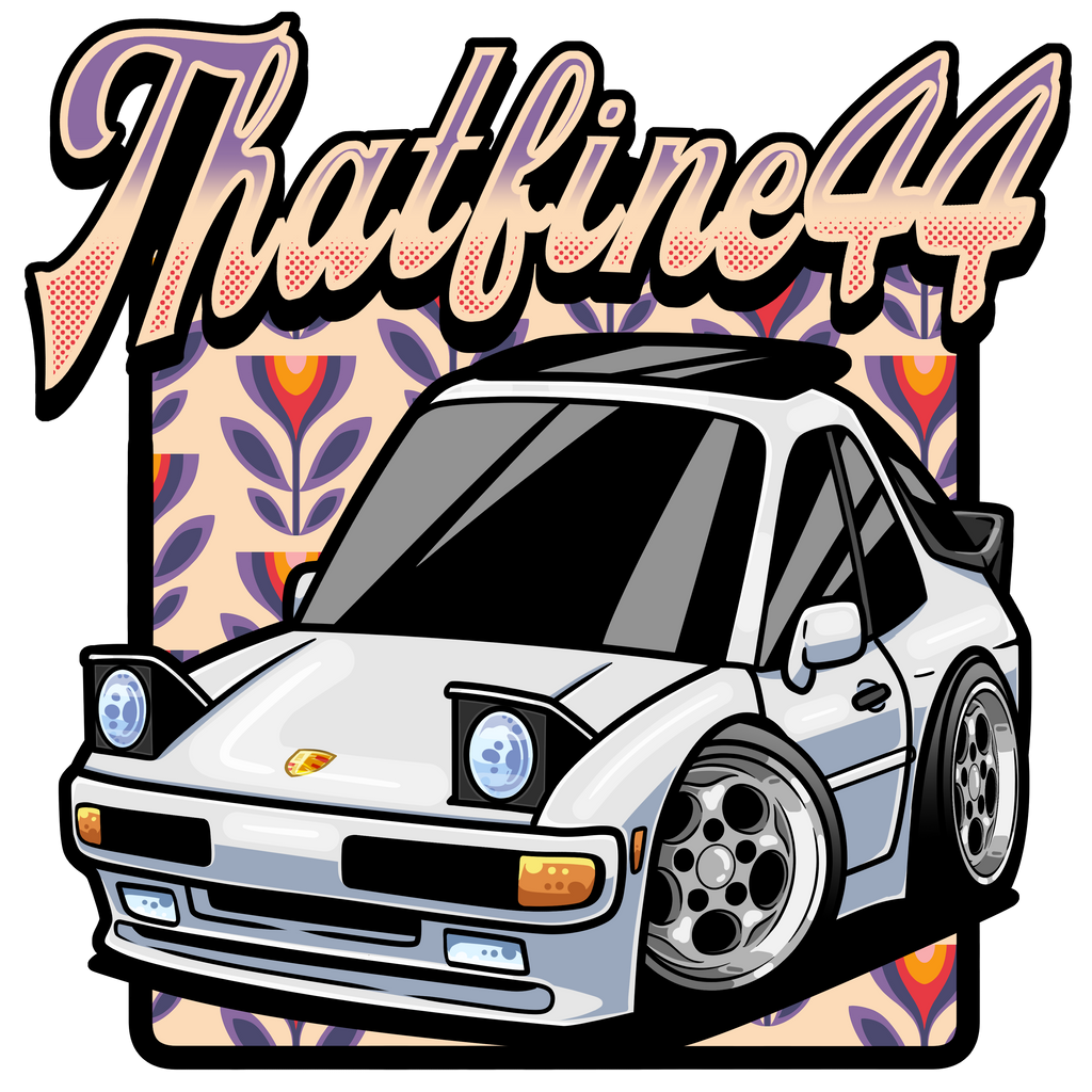 Thatfine44 Toons Car Sticker with Background