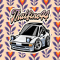 Thatfine44 Toons Car Sticker with Background