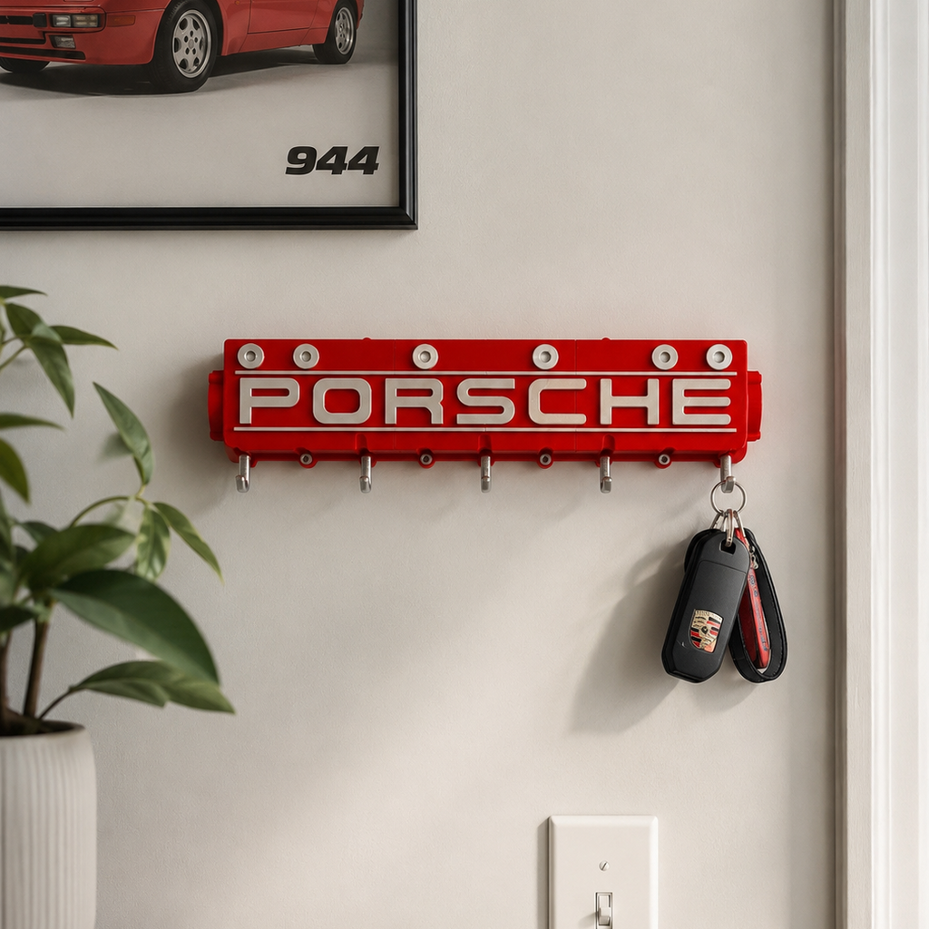 Porsche 944 Cam Tower Housing Key Holder | Wall-Mounted Key Rack